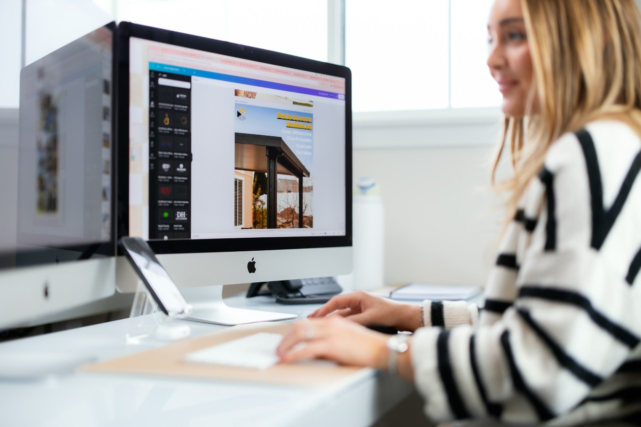 Alex our social media specialist working on social media marketing strategy